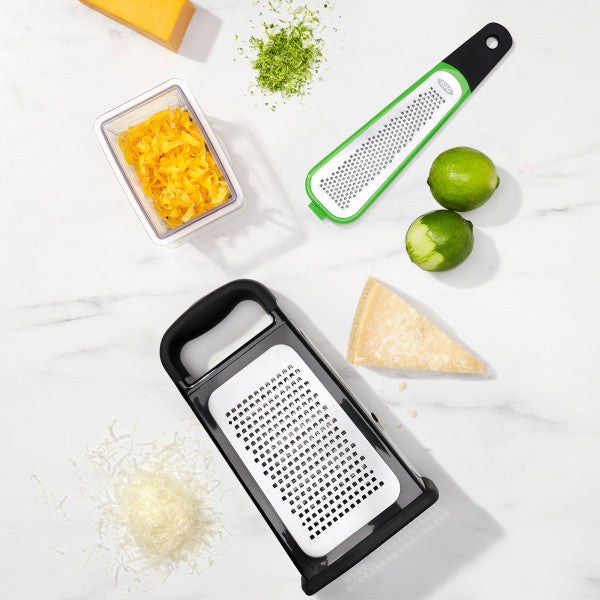 OXO Etched Box Grater with Removable Zester