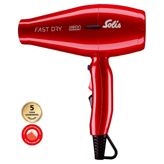 Фен SOLIS 381 Fast Dry 360° ионный Красный 