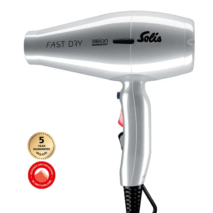 Hair dryer SOLIS 381 Fast Dry 360° ionic Silver 