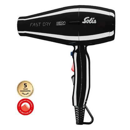 Фен SOLIS 381 Fast Dry 360° ионный Черный 