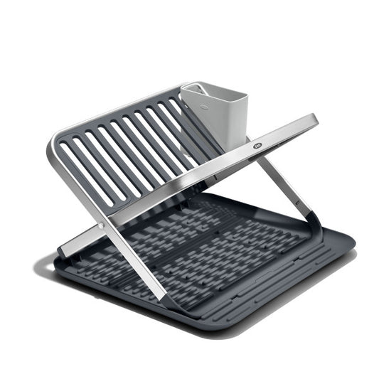 Trauku žāvētājs OXO Aluminium Fold Flat Dish Rack