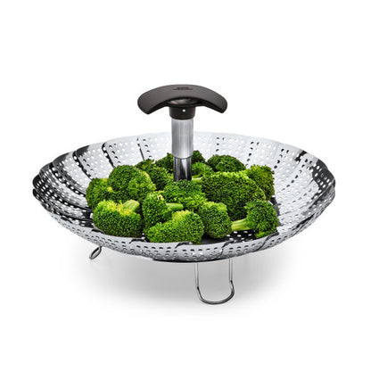 Sietiņš tvaicēšanai OXO Stainless Steel Steamer with Extendable Handle