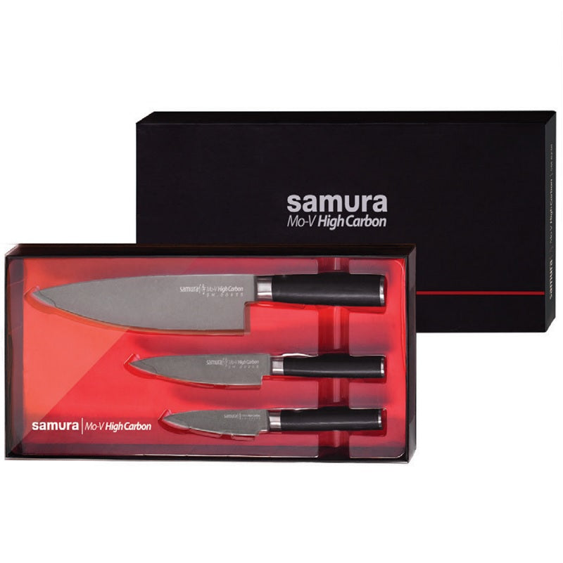 Nažu komplekts SAMURA MO-V Stonewash Set of 3 kitchen  knives SM-0230B