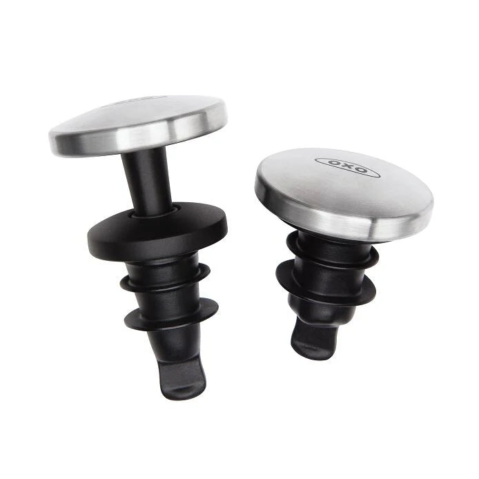 Vīna aksesuāri OXO Steel Spillproof Wine Stopper Set 3113600