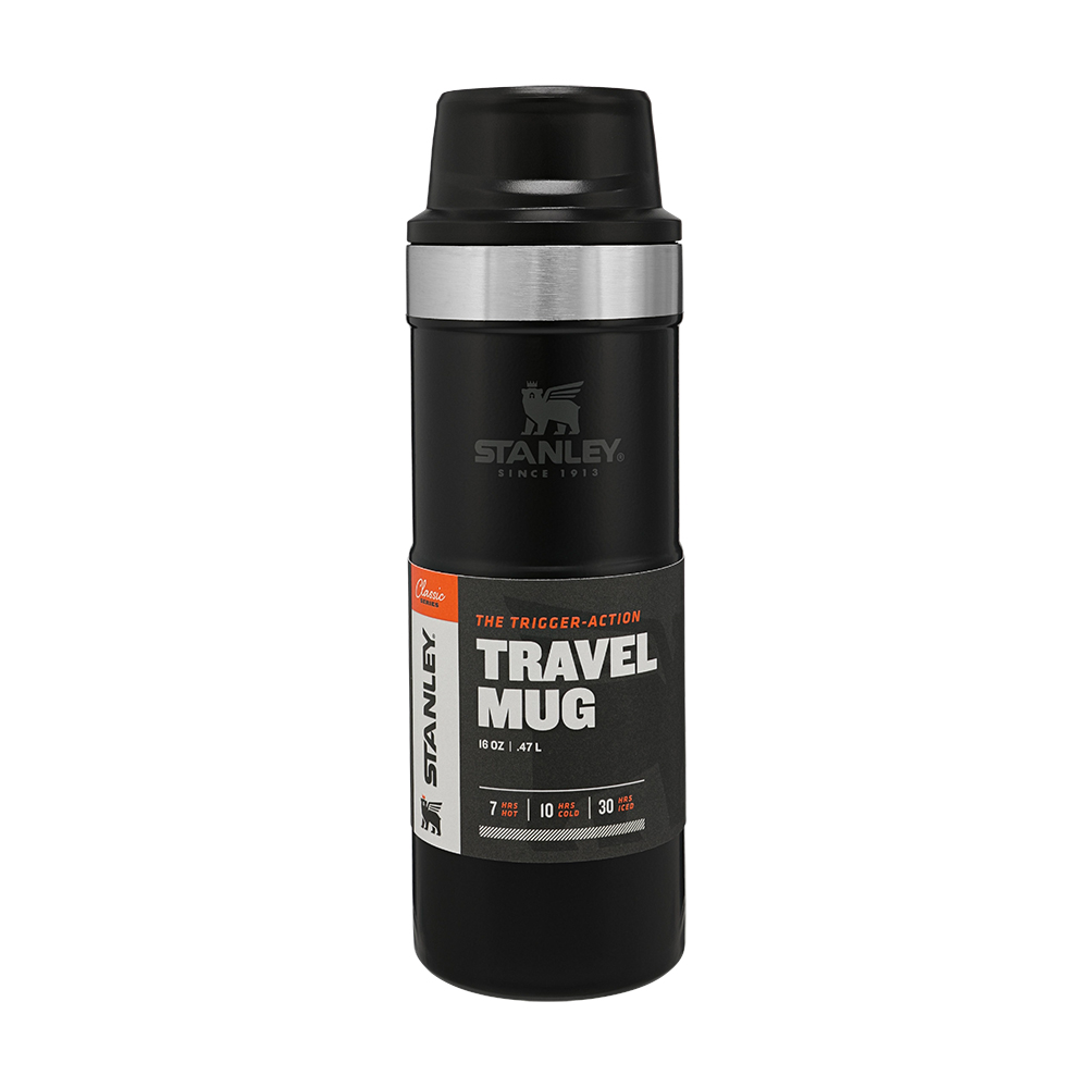 Thermal mug STANLEY The Trigger-Action 0.47L matte black