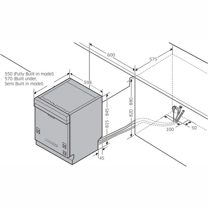 Iebūvējamā  trauku mazgājamā mašīna SAMSUNG DW60A6090BB/EO