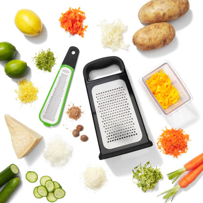 Rīve OXO Etched Box Grater with Removable Zester