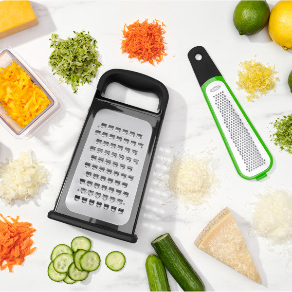 Rīve OXO Etched Box Grater with Removable Zester