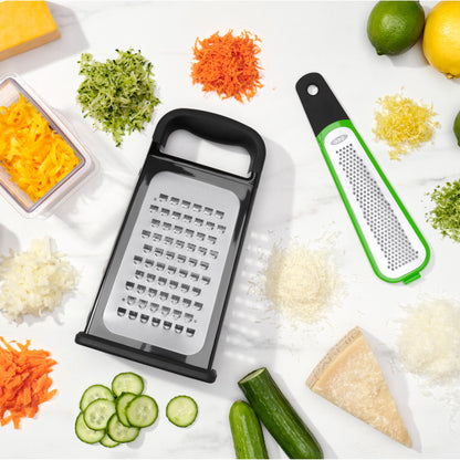 OXO Etched Box Grater with Removable Zester